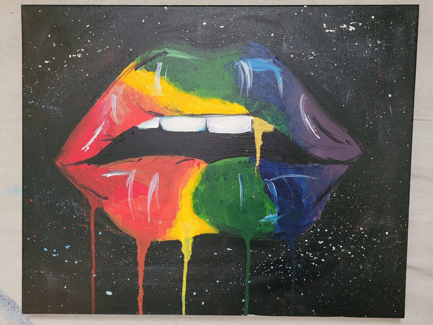 Galaxy Dripping Lips